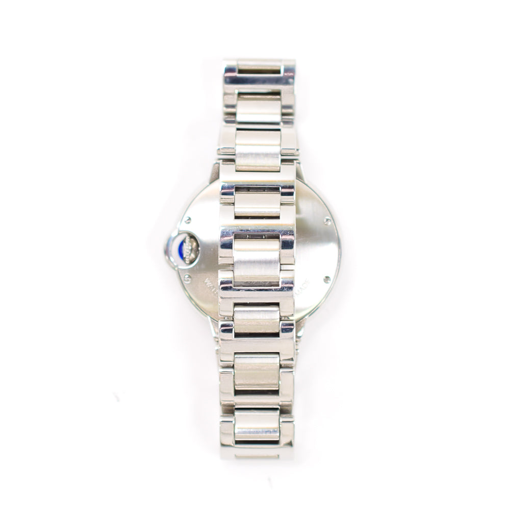 Ballon Bleu de Cartier 33mm Diamond Bezel Blue Dial Steel W4BB0028