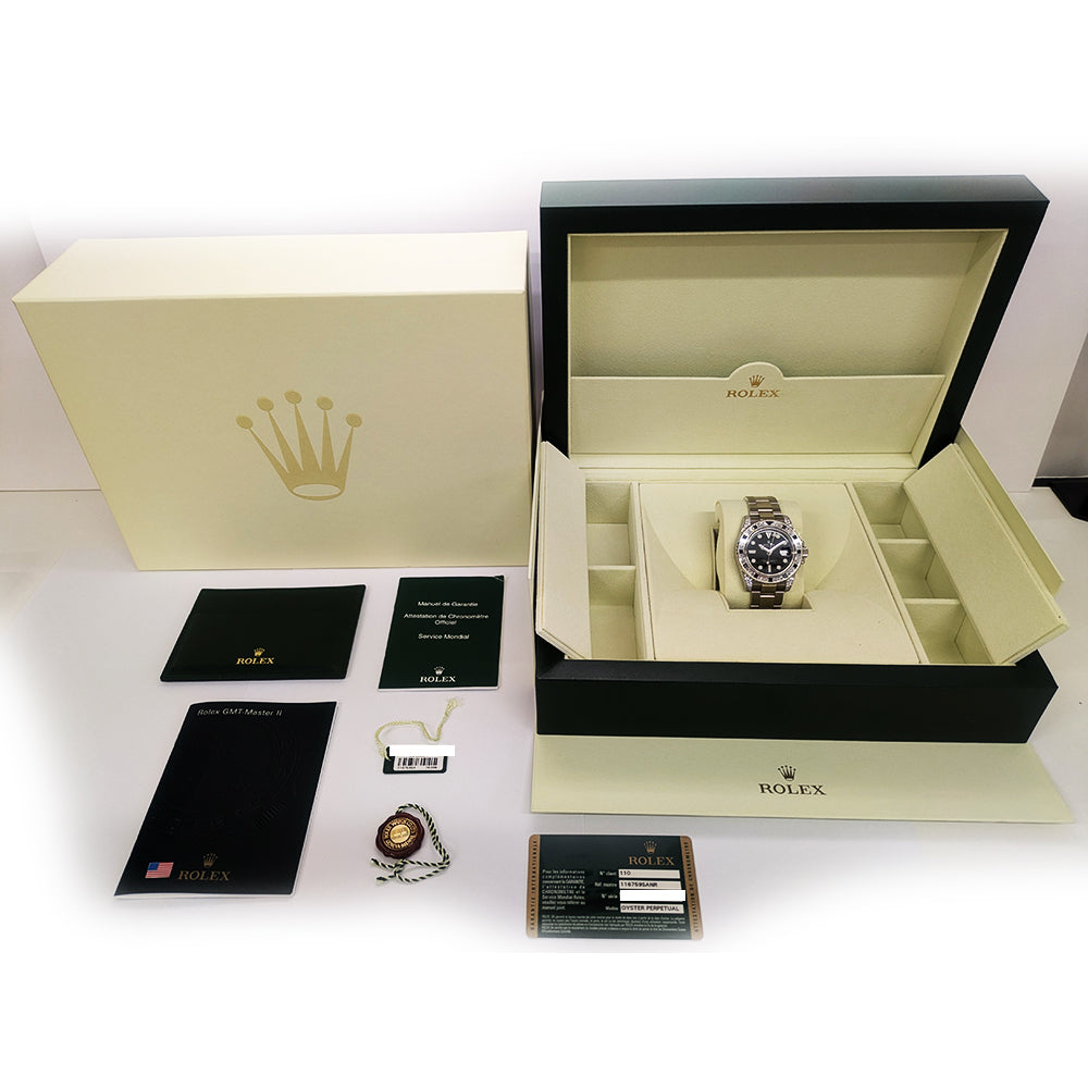 GMT-Master II 40mm Black Sapphire and Diamond Bezel White Gold 116759SANR