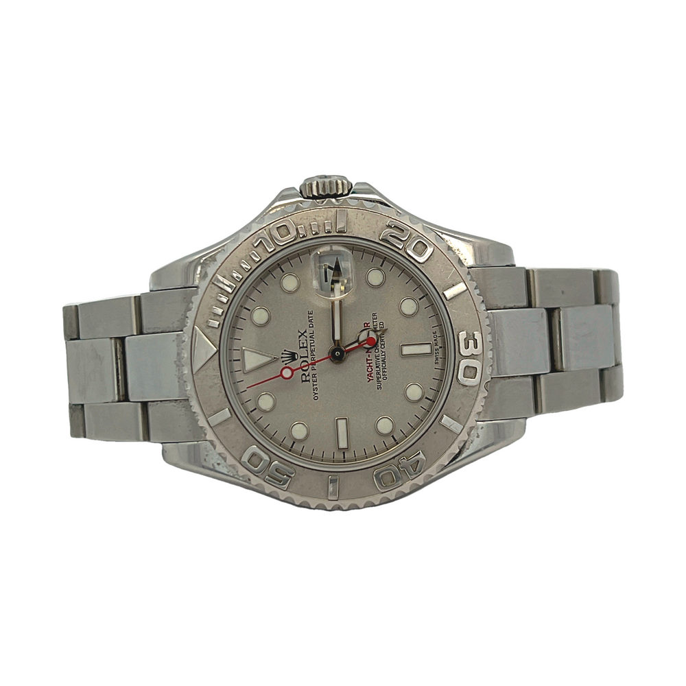 Pre-Owned Rolex Yacht-Master 35 Stainless Steel & Platinum Ref. 168622