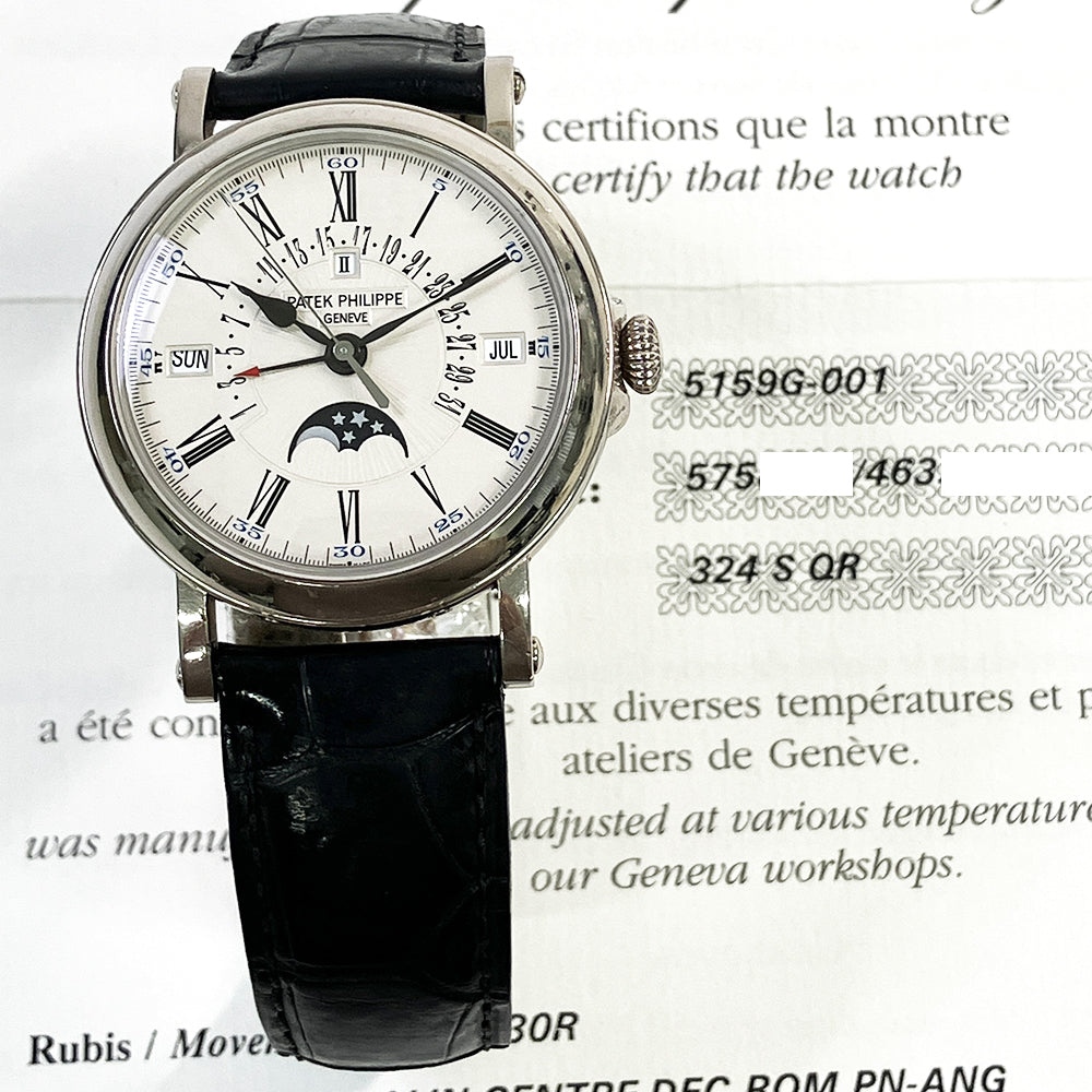 Perpetual Calendar Retrograde Date 38mm White Gold 5159G-001