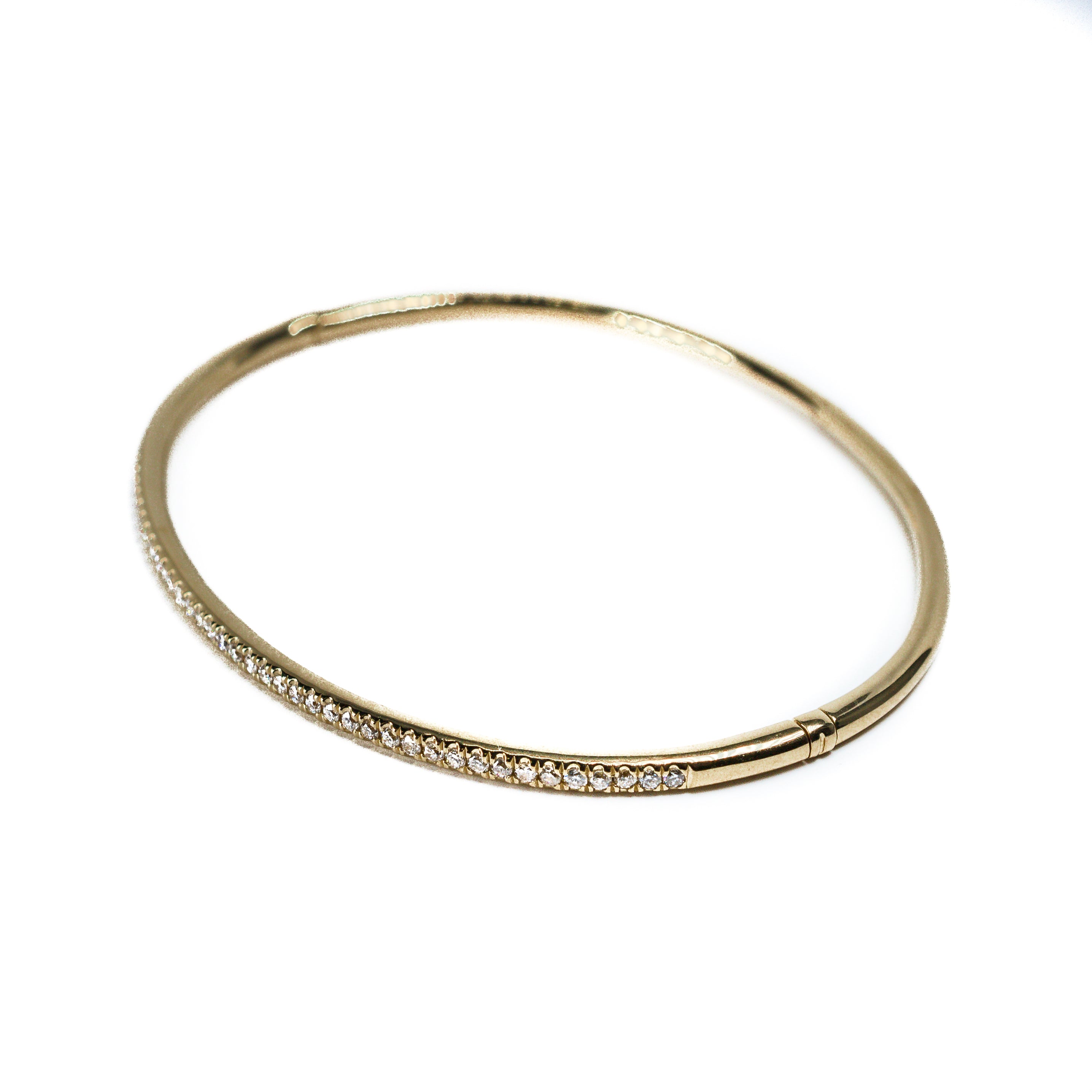 18kt Yellow Gold Diamond Fashion Bangle Bracelet