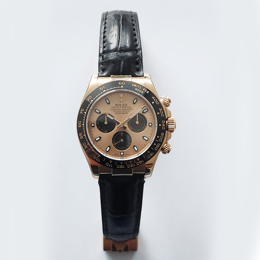 Daytona Rose Gold with Leather Strap 116515LN