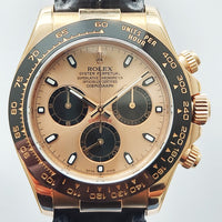 Daytona Rose Gold with Leather Strap 116515LN