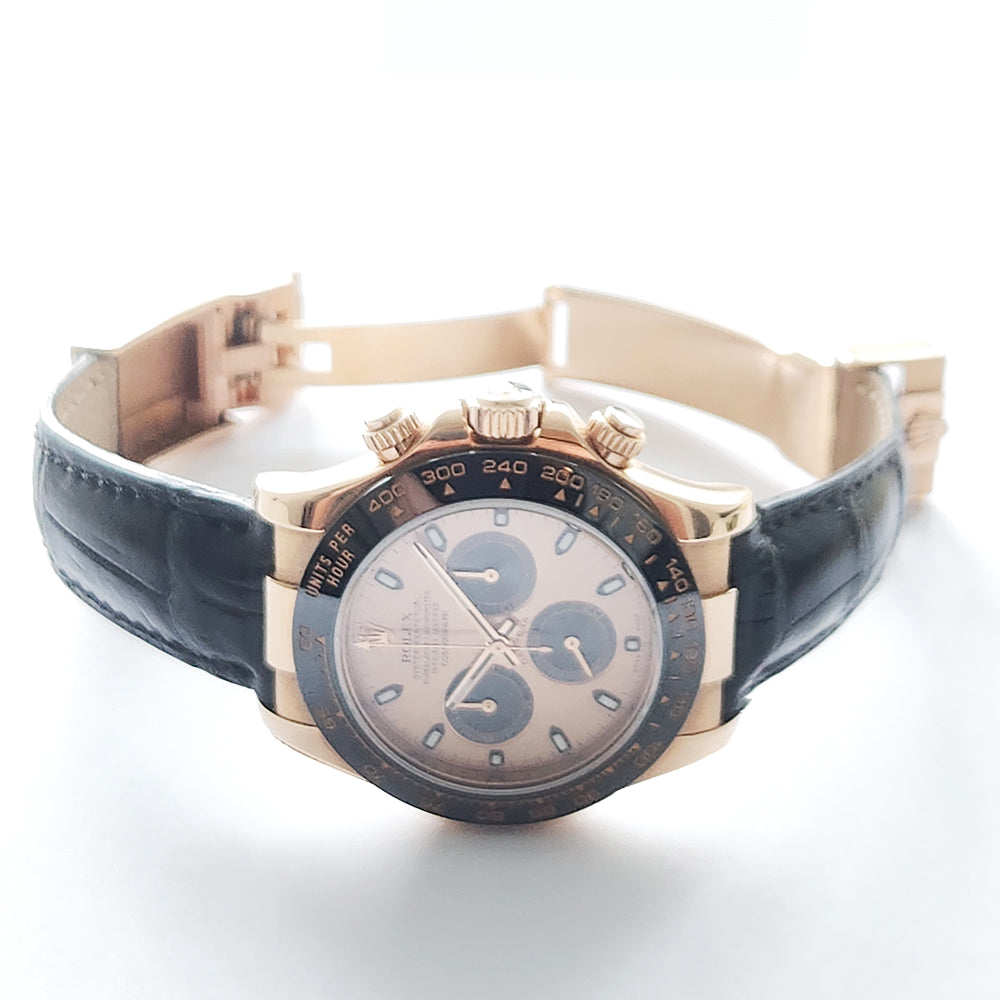 Daytona Rose Gold with Leather Strap 116515LN