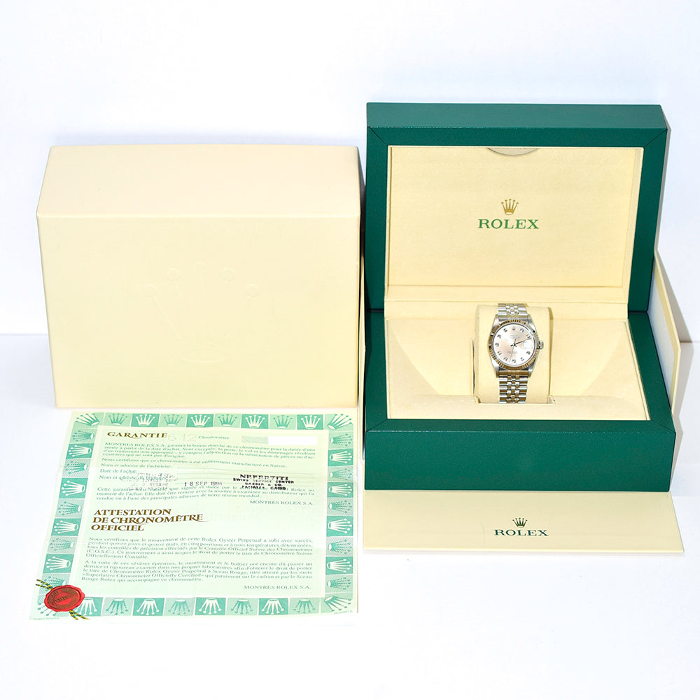 Datejust 36mm Steel and White Gold 16234