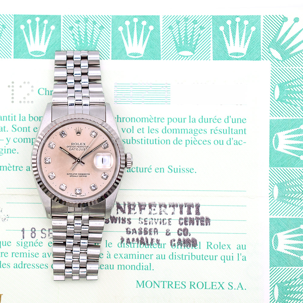 Datejust 36mm Steel and White Gold 16234