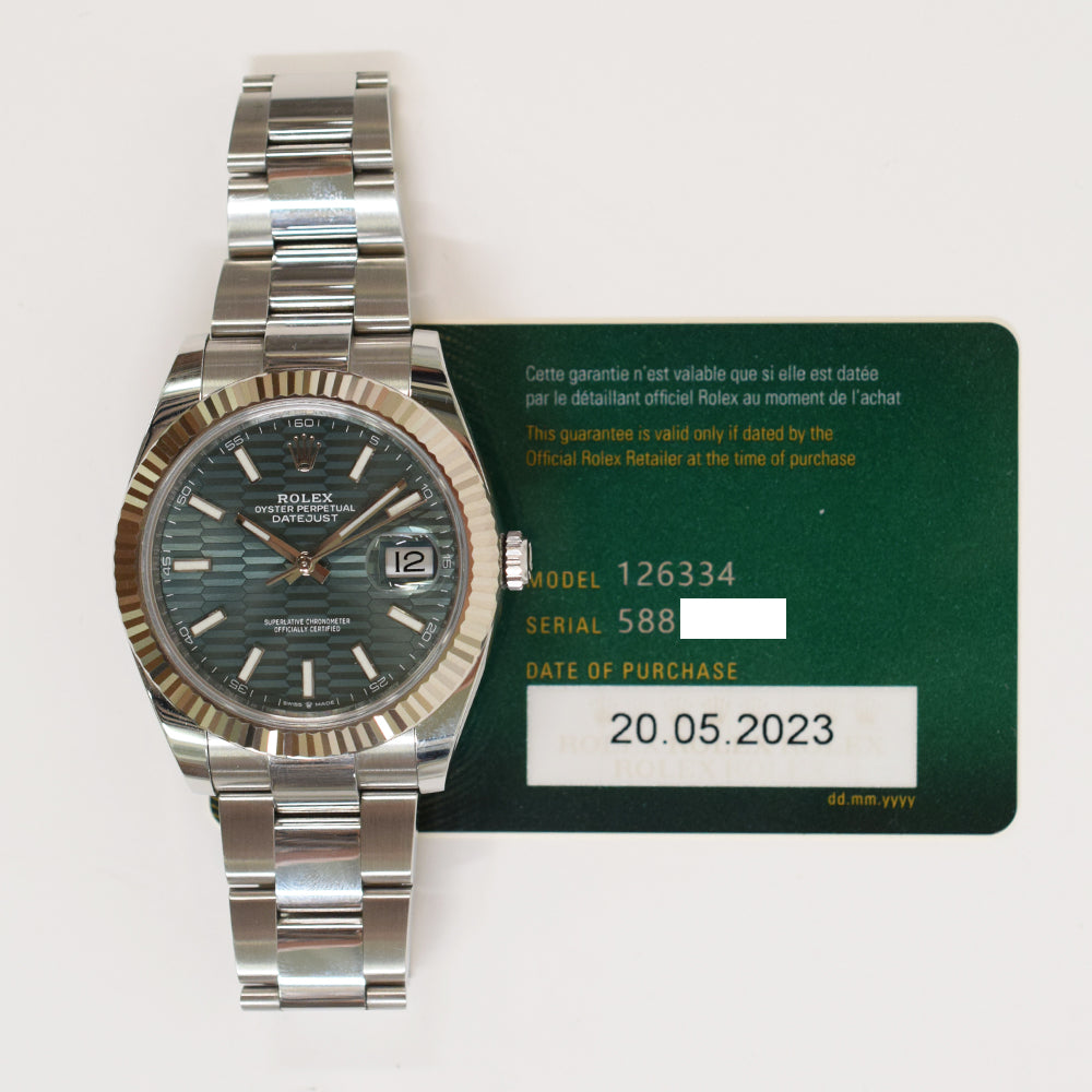 Datejust 41mm Steel and White Gold 126334