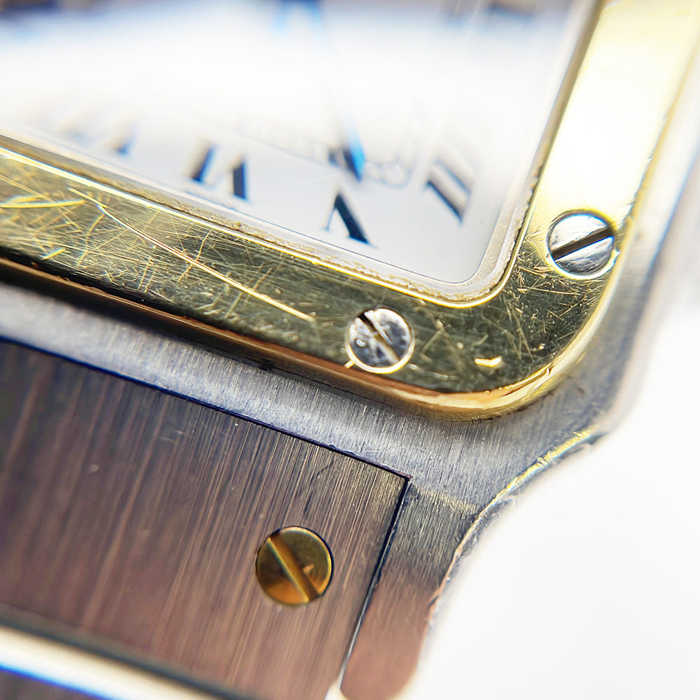 Santos Galbée - Steel and Yellow Gold - 24mm x 24mm W20012C4