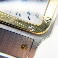 Santos Galbée - Steel and Yellow Gold - 24mm x 24mm W20012C4