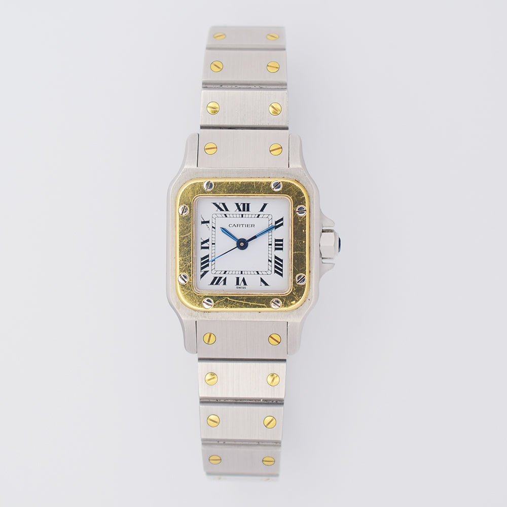 Santos Galbée - Steel and Yellow Gold - 24mm x 24mm W20012C4