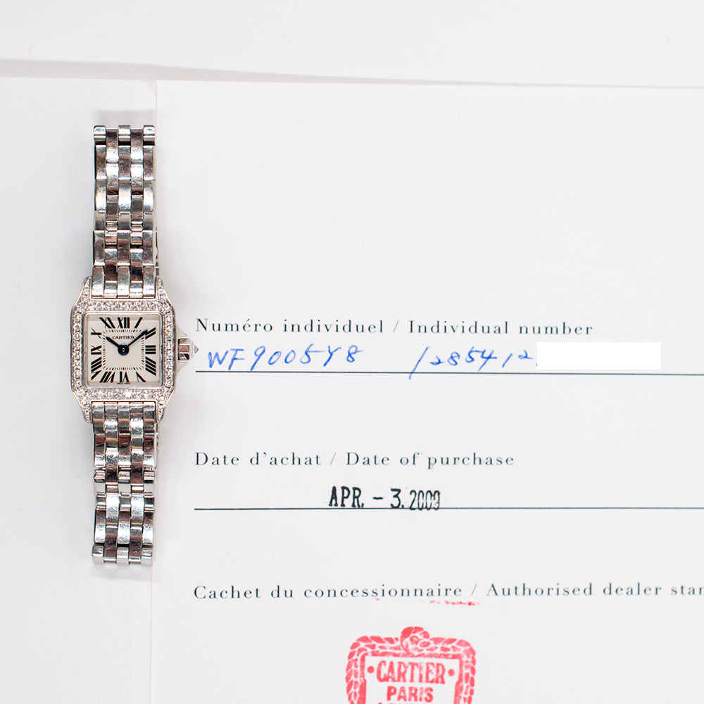 Santos Demoiselle Quartz 20mm x 20mm White Gold WF9005Y8