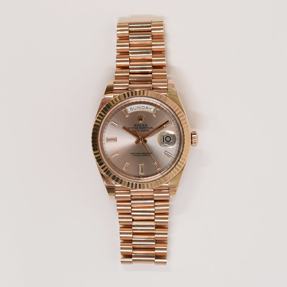 R ose rose様 おまとめ購入ご希望 42と40 Day-Date President 40mm Rose Gold 228235A – Golden Anvil Jewelers