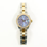 Datejust 28mm Diamond Bezel Steel and Yellow Gold 279383RBR