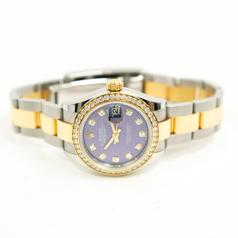 Datejust 28mm Diamond Bezel Steel and Yellow Gold 279383RBR