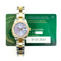 Datejust 28mm Diamond Bezel Steel and Yellow Gold 279383RBR