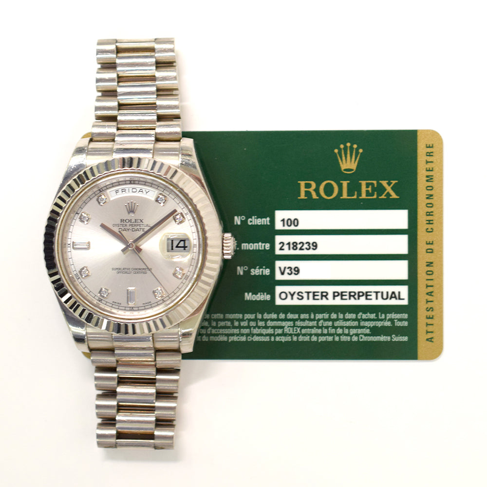 Day-Date President 41mm White Gold 218239