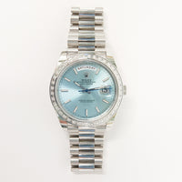 Day-Date President 40mm Platinum Baguette Diamond Bezel 228396TBR