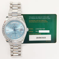 Day-Date President 40mm Platinum Baguette Diamond Bezel 228396TBR