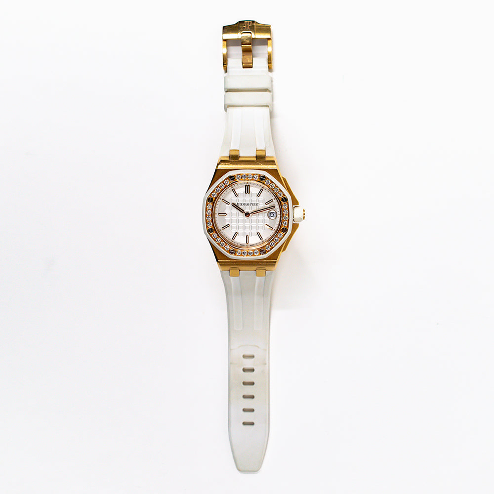 BABYL ゴールドアナログ Royal Oak Offshore 37mm Diamond Bezel Rose Gold 67540OK.ZZ.A010CA
