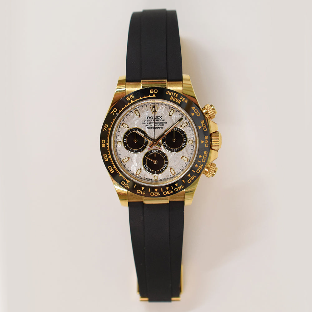 Daytona Yellow Gold On Strap 116518LN