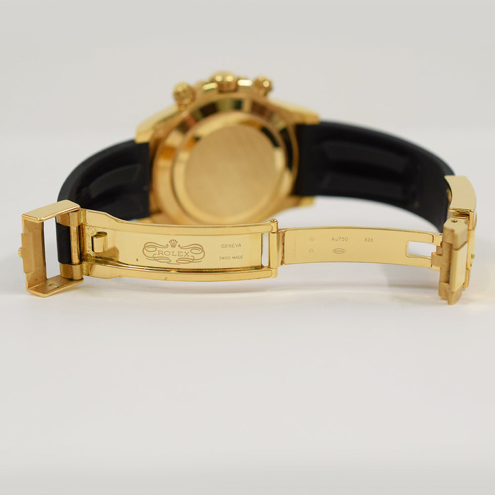 Daytona Yellow Gold On Strap 116518LN