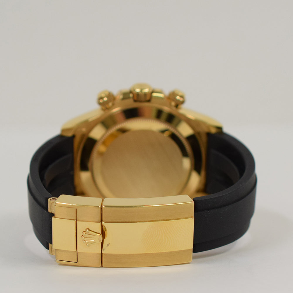 Daytona Yellow Gold On Strap 116518LN