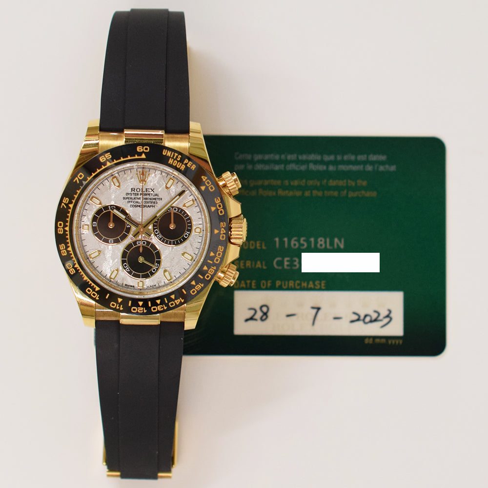 Daytona Yellow Gold On Strap 116518LN
