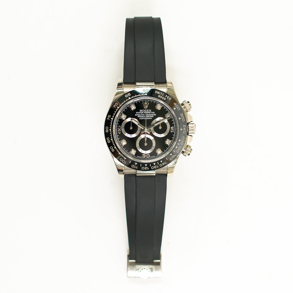Daytona White Gold with Rubber Strap 116519LN
