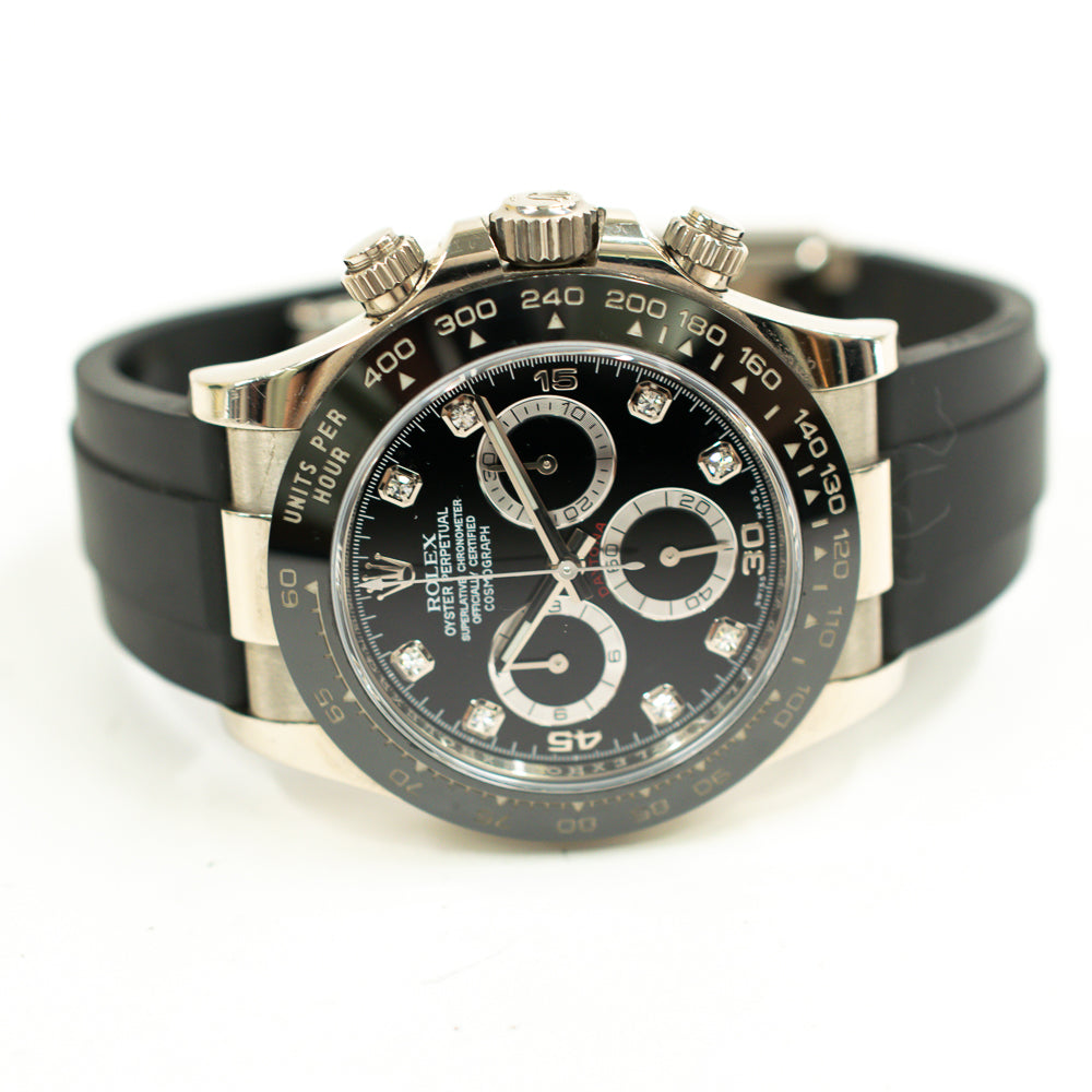 Daytona White Gold with Rubber Strap 116519LN