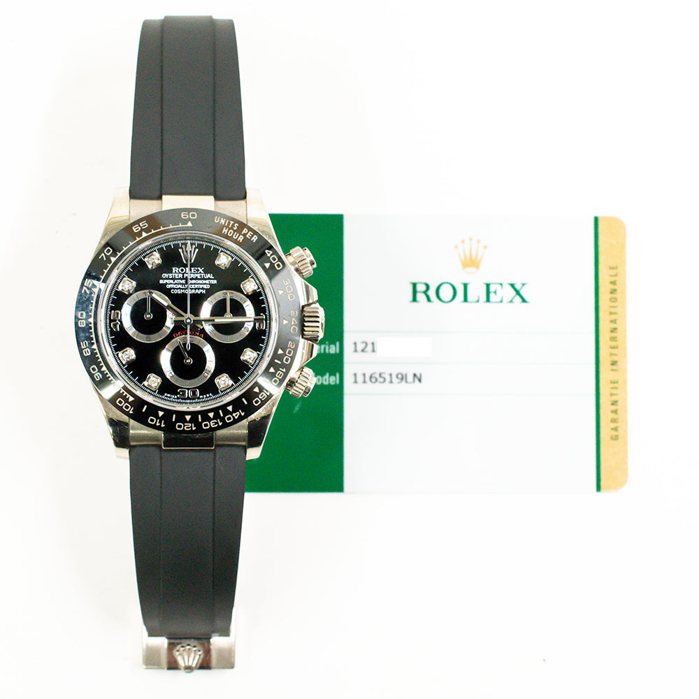 Daytona White Gold with Rubber Strap 116519LN