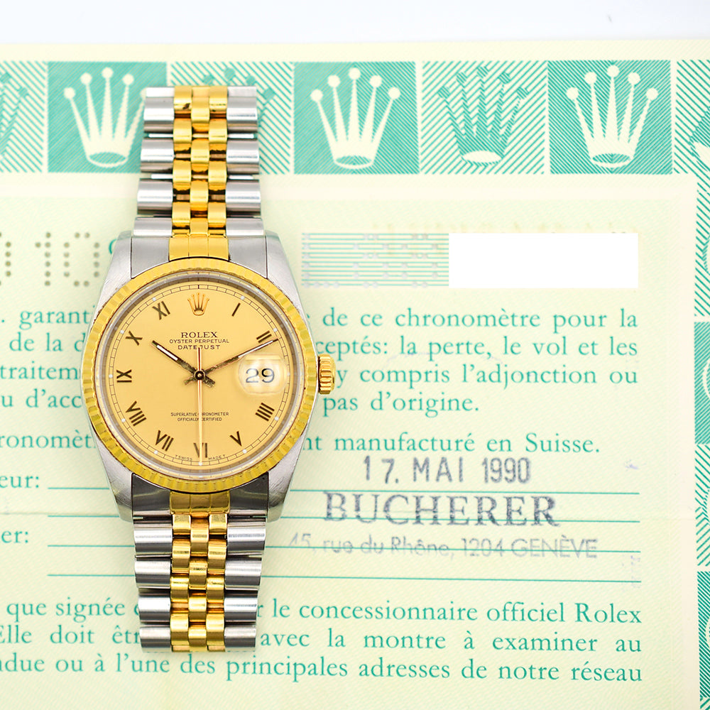 Datejust 36mm Steel and Yellow Gold 16233