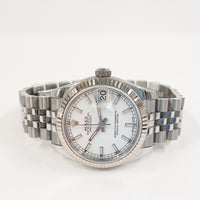 Datejust 36mm Steel and White Gold Fluted Bezel 178274
