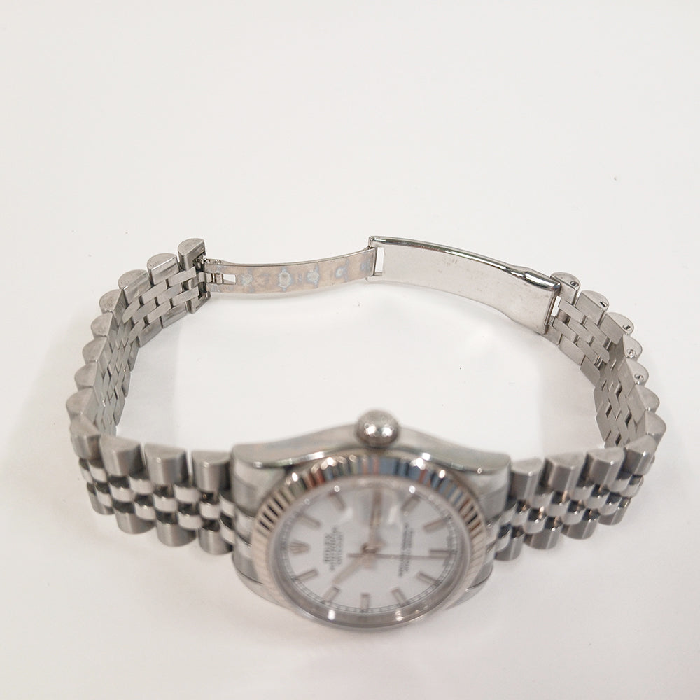 Datejust 36mm Steel and White Gold Fluted Bezel 178274