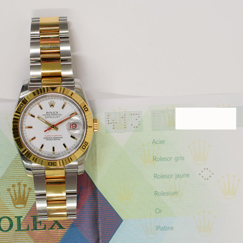 Datejust 36mm Turn-O-Graph Steel and Yellow Gold 116263