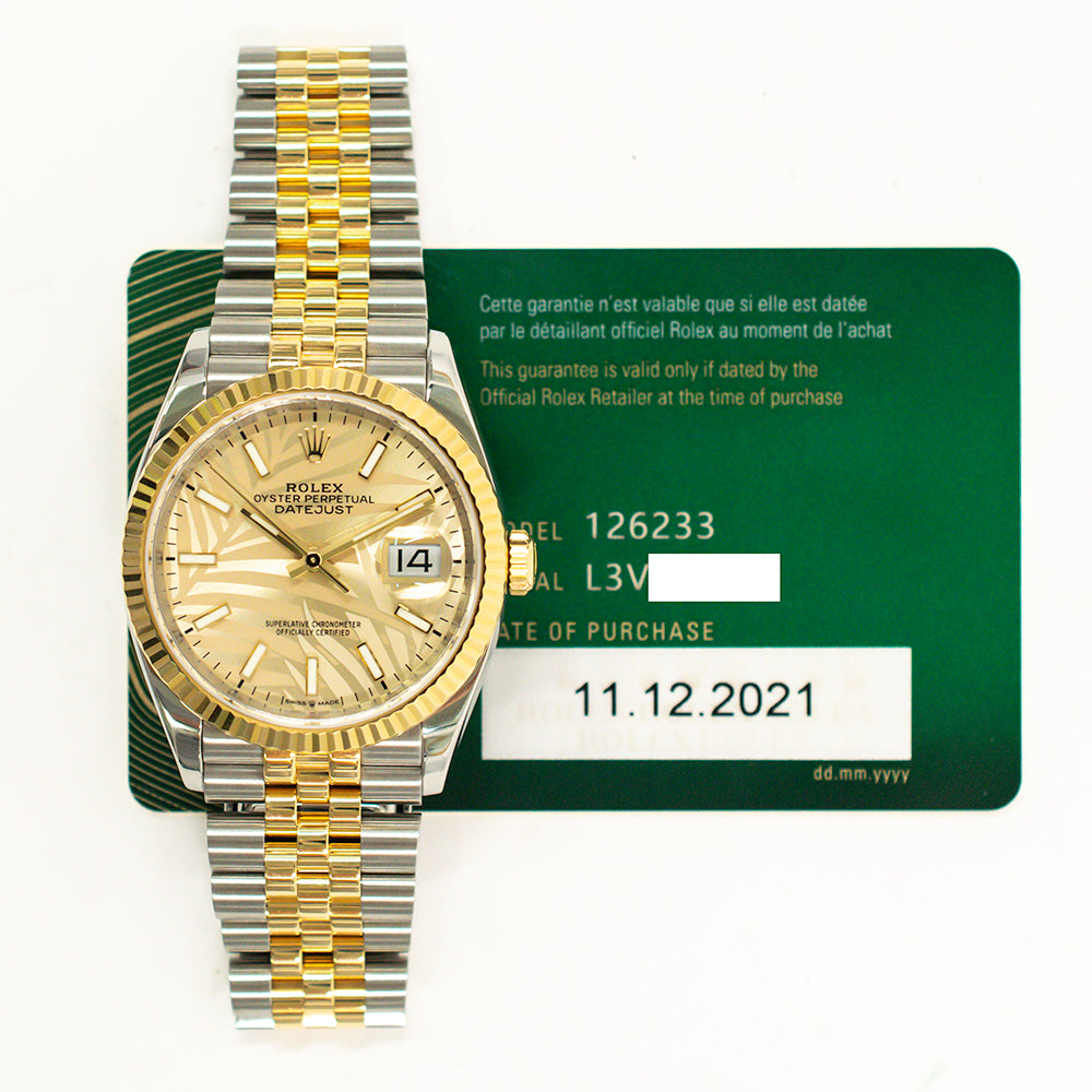 Datejust 36mm Steel and Yellow Gold 126233
