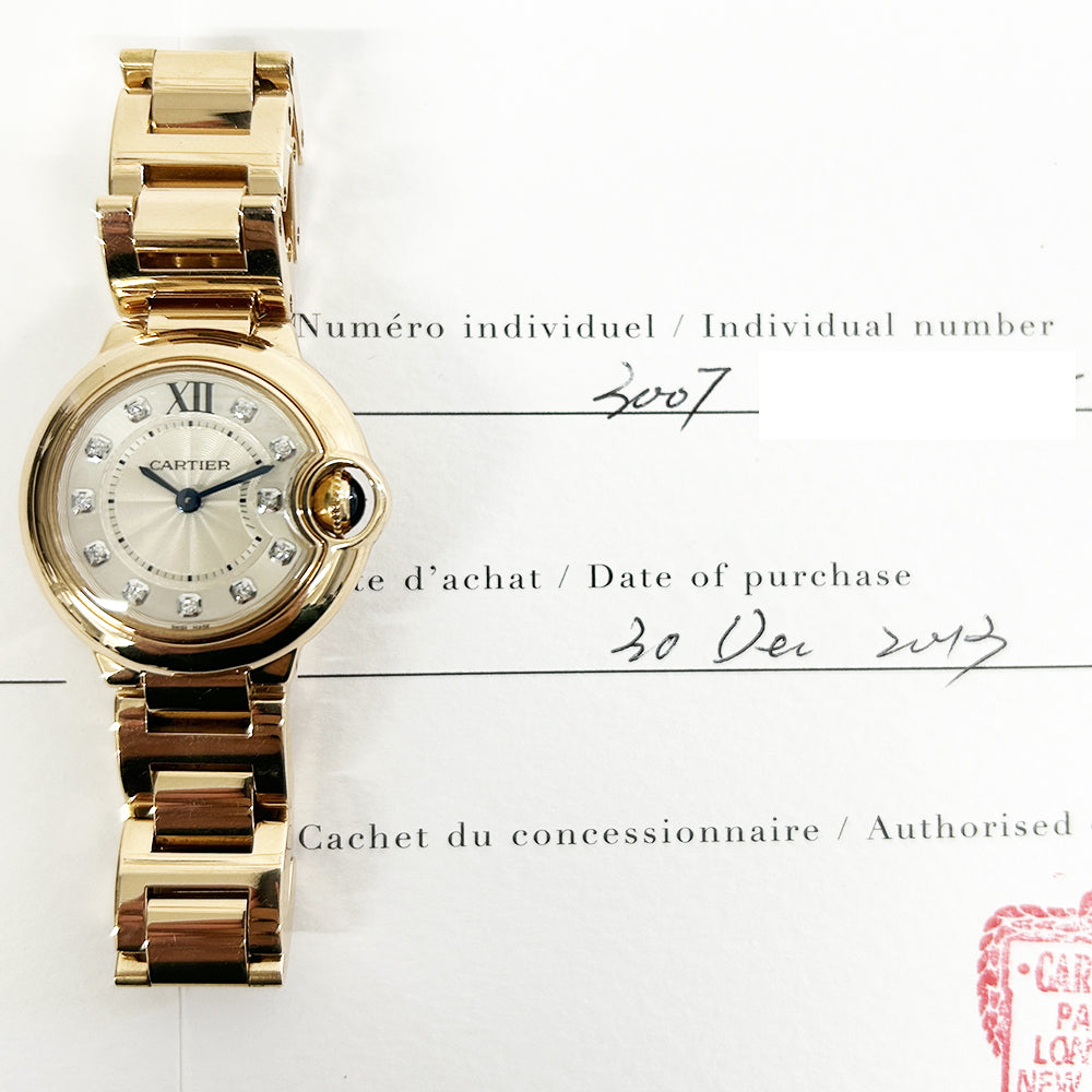 Ballon Bleu 28mm Quartz Rose Gold WE902025