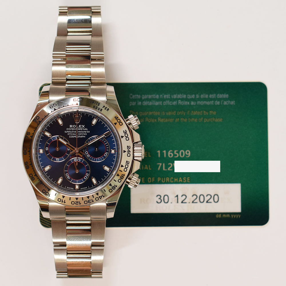 Daytona White Gold 116509