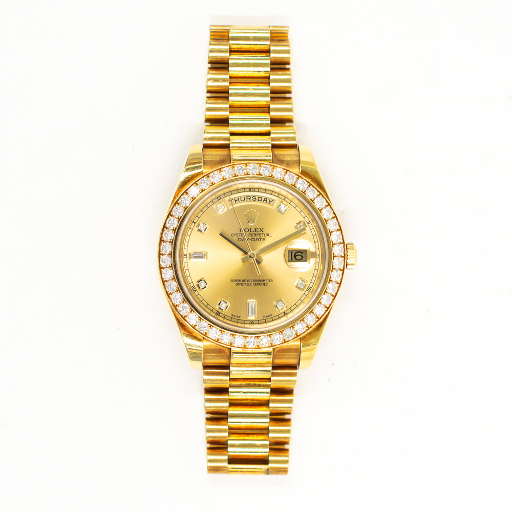 Day-Date 41mm Diamond Bezel Yellow Gold 218348A