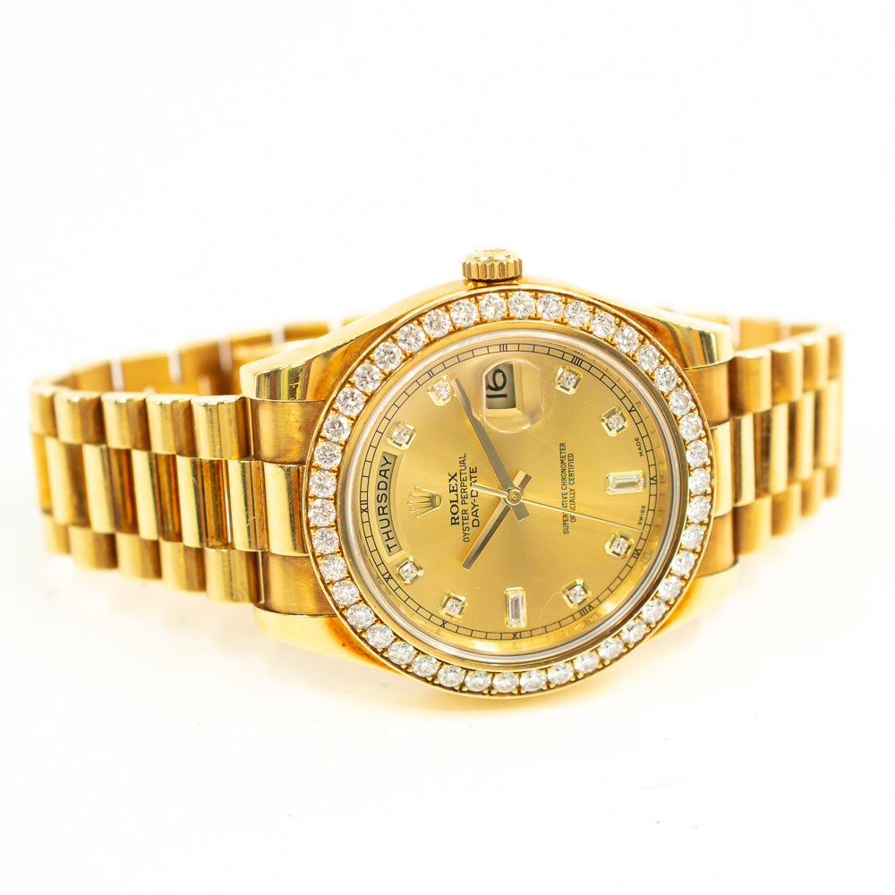 Day-Date 41mm Diamond Bezel Yellow Gold 218348A