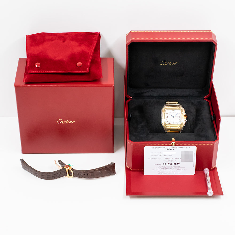 Santos de Cartier 47.5mm x 39.8mm Yellow Gold WGSA0029