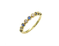 14kt Yellow Gold Bubble Style Sapphire and Diamond Fashion Ring