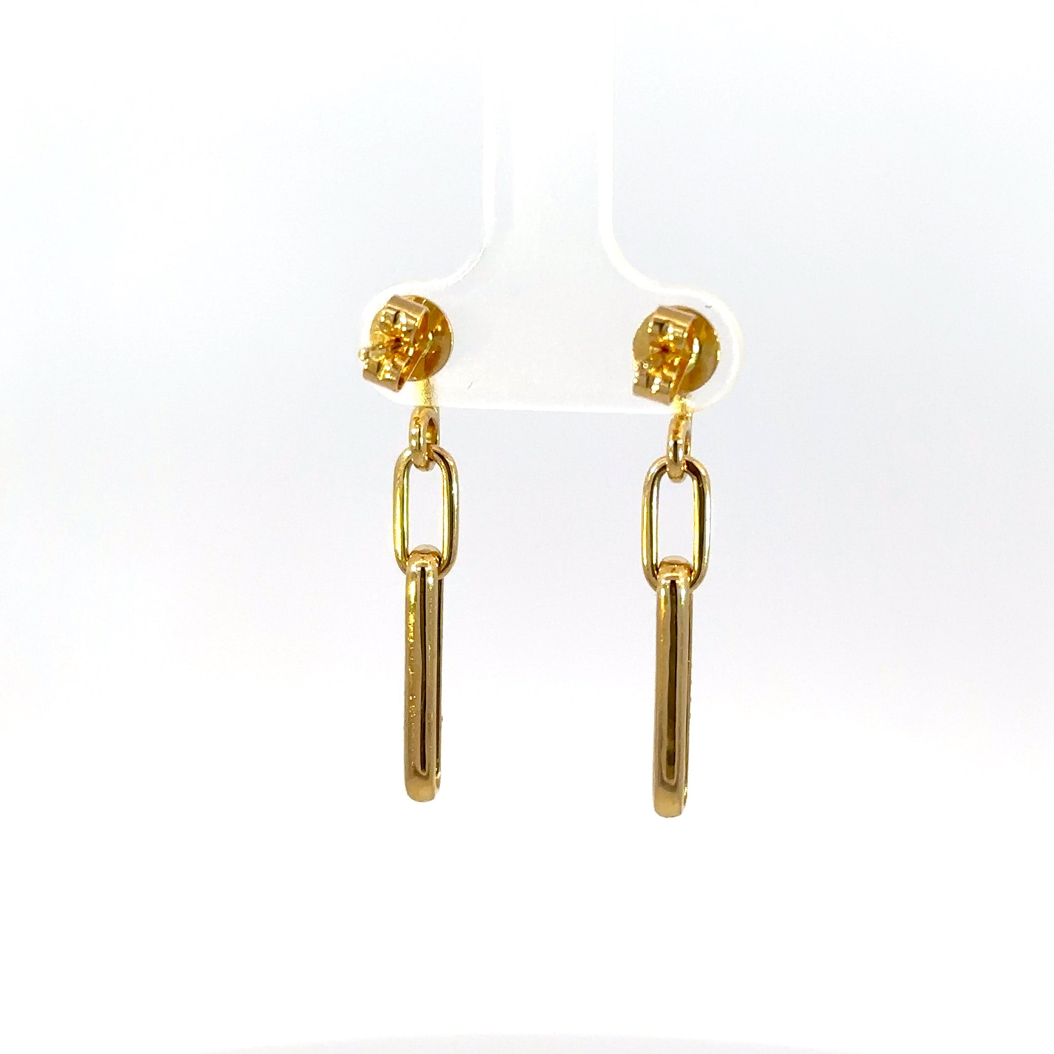 18k yg & dia open flat link da