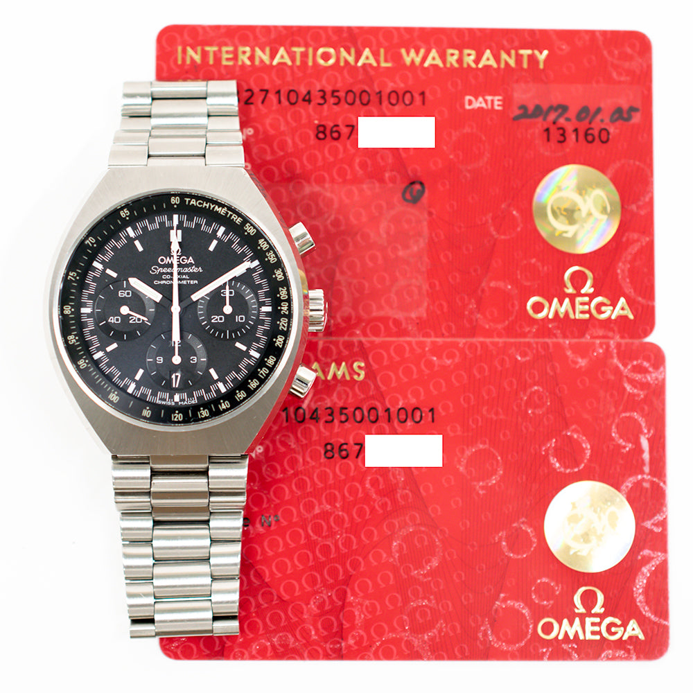 Speedmaster Mark II              42.4mm x 46.2mm Steel on Steel 327.10.43.50.01.001