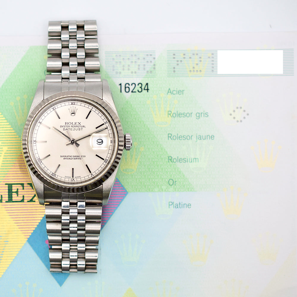 Datejust 36mm Steel and White Gold 16234