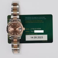 Datejust 31mm Diamond Bezel Steel and Rose Gold 278341RBR