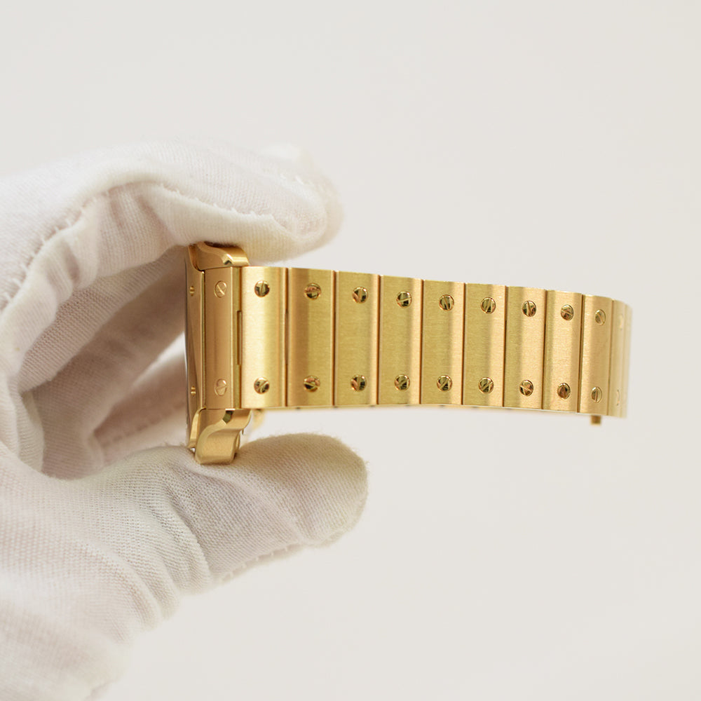 Santos de Cartier Skeleton Dial 39.7mm Yellow Gold WHSA0042