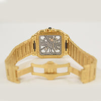 Santos de Cartier Skeleton Dial 39.7mm Yellow Gold WHSA0042