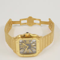 Santos de Cartier Skeleton Dial 39.7mm Yellow Gold WHSA0042