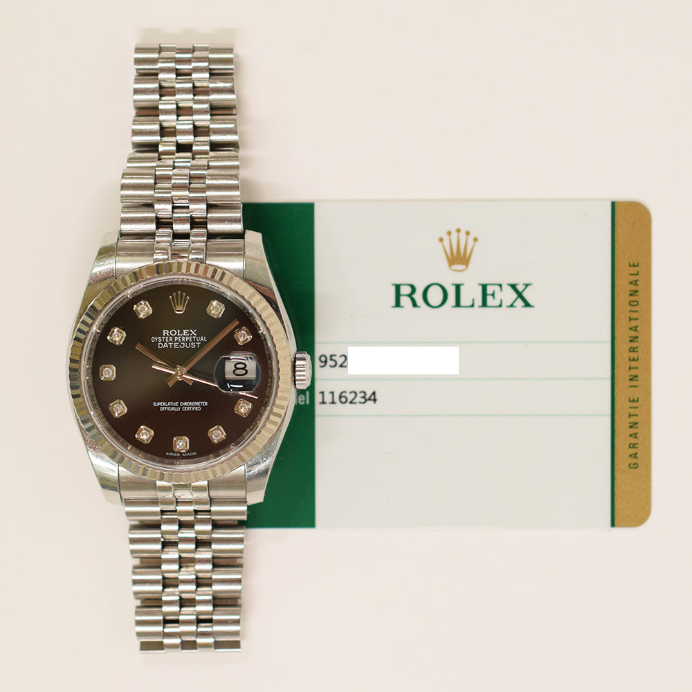 Datejust 36mm Steel and White Gold 116234G