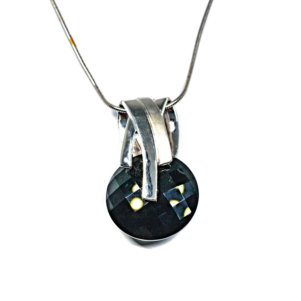 Sterling Silver Black Onyx Pendant Necklace